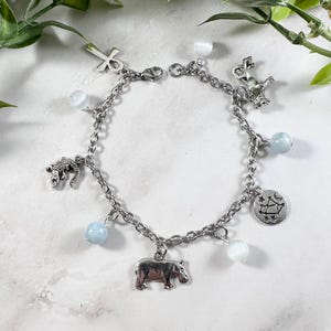 Taweret Charm Bracelet, Egyptian Goddess, Tawret, Taueret, Tawaret, Egyptian Mythology Jewelry