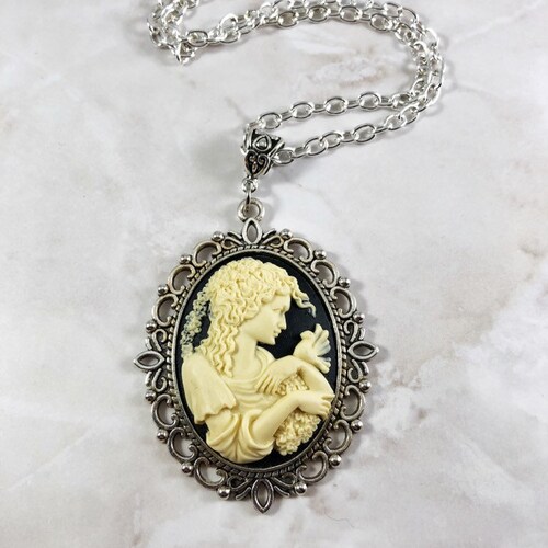 Persephone Cameo Necklace Goddess Jewelry Greek Mythology - Etsy