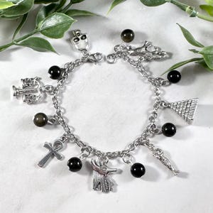 Anubis Charm Bracelet - Deluxe Version,  Egyptian God, Egyptian Mythology