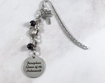 Persephone Bookmark: Greek Goddess Pomegranate Charm