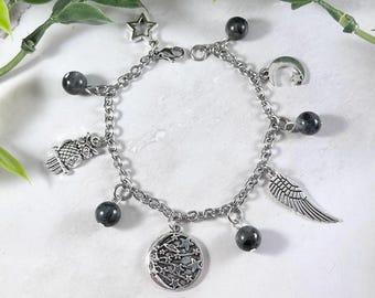 Nyx Charm Bracelet: Greek Goddess of the Night