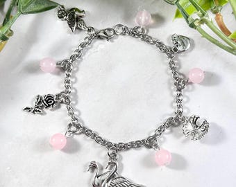 Aphrodite Charm Bracelet, Greek Goddess of Love and Beauty, Greek Mythology Jewelry
