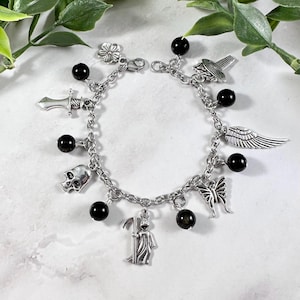 Thanatos Charm Bracelet - Deluxe Version, Greek God of Death, Greek Mythology