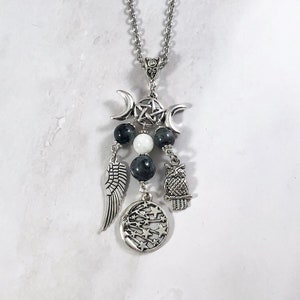 Nyx Necklace, Greek Goddess of Night, Greek Mythology Jewelry, Hellenic