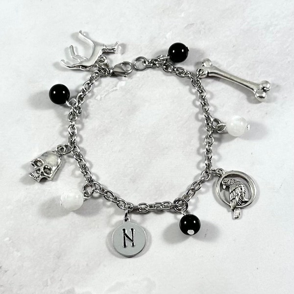 Hel Charm Bracelet, Norse Goddess, Norse Mythology Jewelry, Norse Pagan, Viking