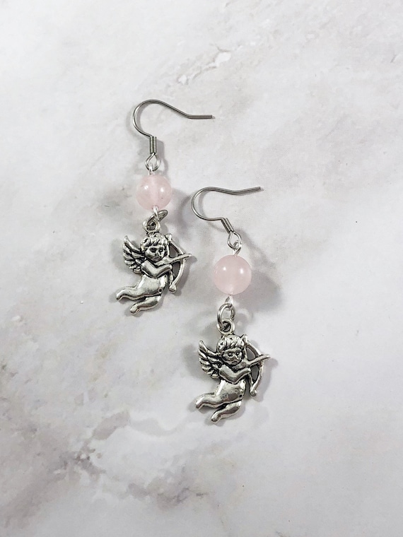 Cupid Earrings, Roman Mythology Jewelry, Eros