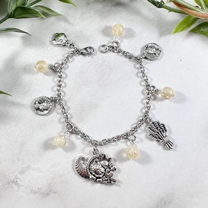 Plutus Charm Bracelet, Ploutos, Greek God of Wealth, Greek Mythology Jewelry, Deity, Hellenic
