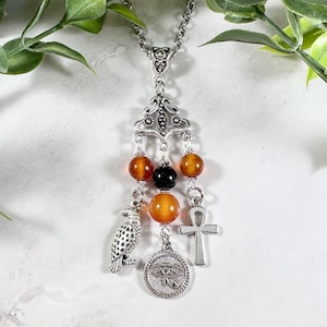 Horus Necklace, Heru, Egyptian God, Kemetic