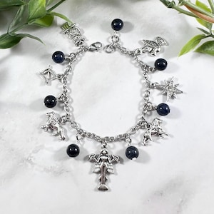 Inanna Charm Bracelet - Deluxe Version, Ishtar, Sumerian Goddess, Mythology Jewelry, Mesopotamian