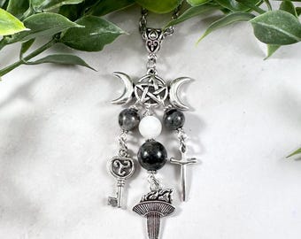 Hekate Necklace - Greek Goddess of Witchcraft, Greek Mythology Jewelry