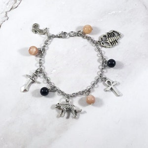 Mafdet Bettelarmband, ägyptische Geparden Göttin, Mefdet, Maftet