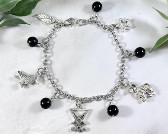 Lucifer Charm Bracelet, Deity Jewelry