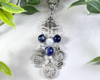 Athena Necklace, Greek Mythology Jewelry, Greek Goddess of Wisdom, Hellenic
