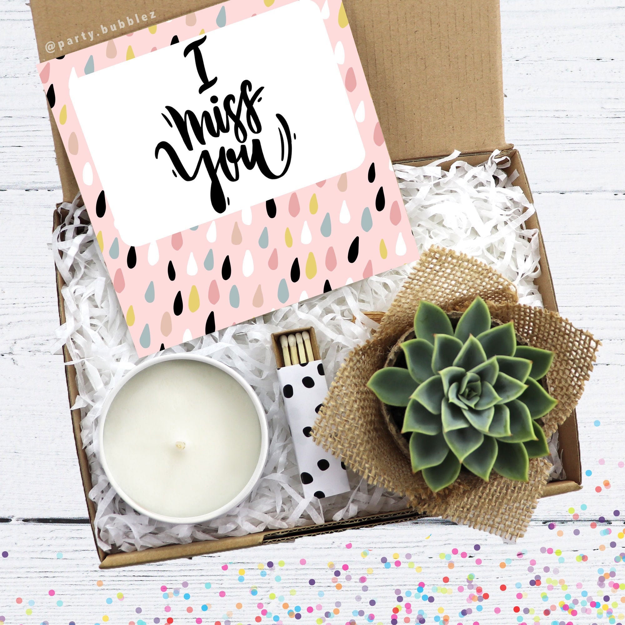 I Miss You Gift Box Send a Gift Giftbox Hamper Friend Etsy
