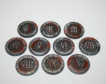Various Objective Markers, Tokens or Coins For Tabletop Games like Dungeons & Dragons, Gaslands and other Military Unit Gaming