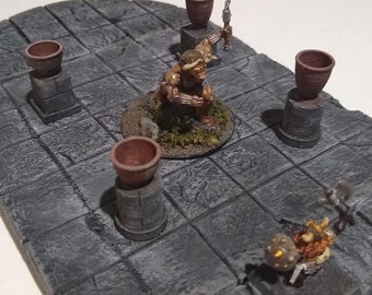 Vase and Urn Pillars Scatter Terrain For Dungeons & Dragons, Pathfinder and other Tabletop Games