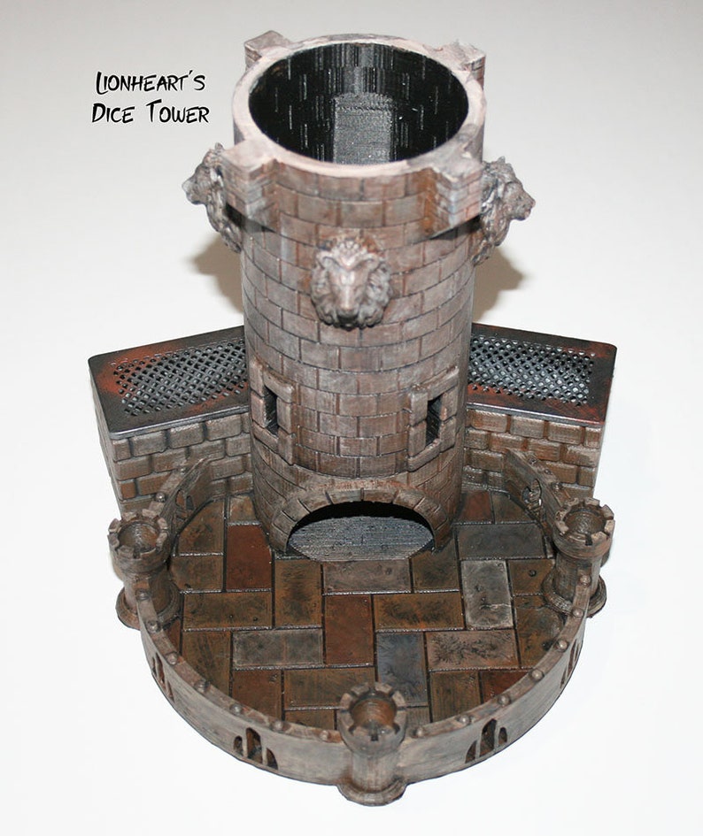 Warhammer Lionheart/'s Modular Dice Tower With Dice and Miniature Storage Boxes for Dungeons /& Dragons Pathfinder and other Tabletop Games