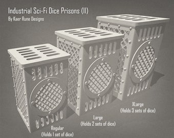 Sci-Fi Industrial Dice Prison (II) / Jail For Tabletop games like Dungeons & Dragons, Gaslands and More