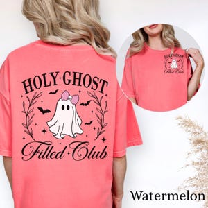 Holy Ghost Christian Halloween Comfort Color Unisex T-shirt, Faith Tee, Religious Costume, Spirit Top, Church Shirt
