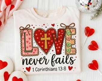 Camisetas cristianas de San Valentín/Top cristiano de San Valentín/Camiseta cristiana de San Valentín para niños/