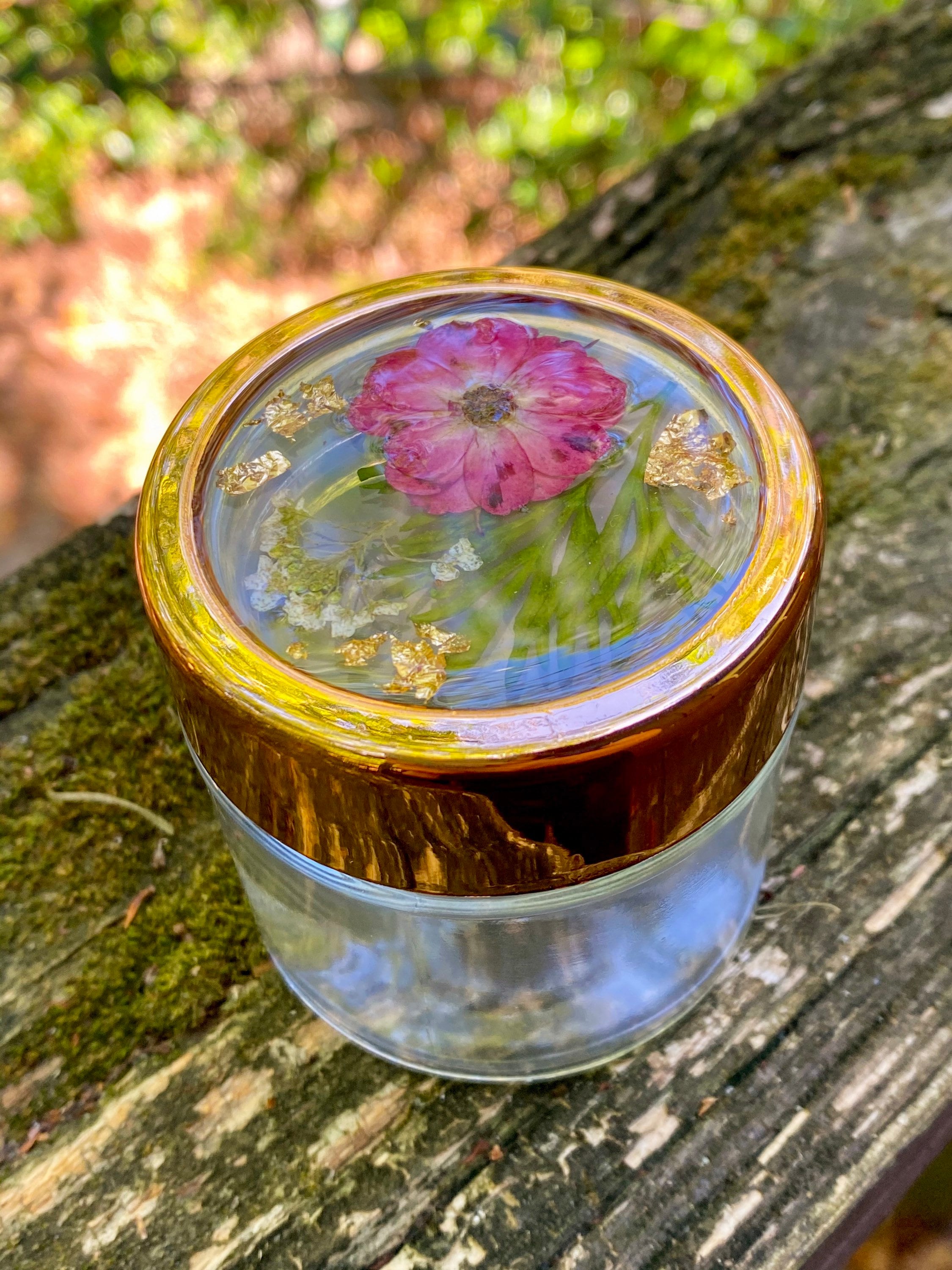 Flower Resin Jar / Stash Jar / Flower Jar / 3 oz Etsy