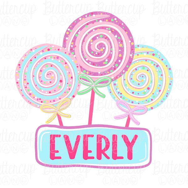 Girl Name Lollipop PNG / Candy Christmas / Personalized / Add name / Digital Download / Sublimation Design