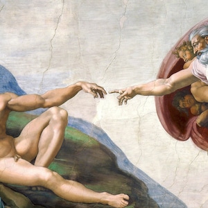 Ciao Res "La Creazione di Adamo" di Michelangelo Buonarroti. File JPG digitale.