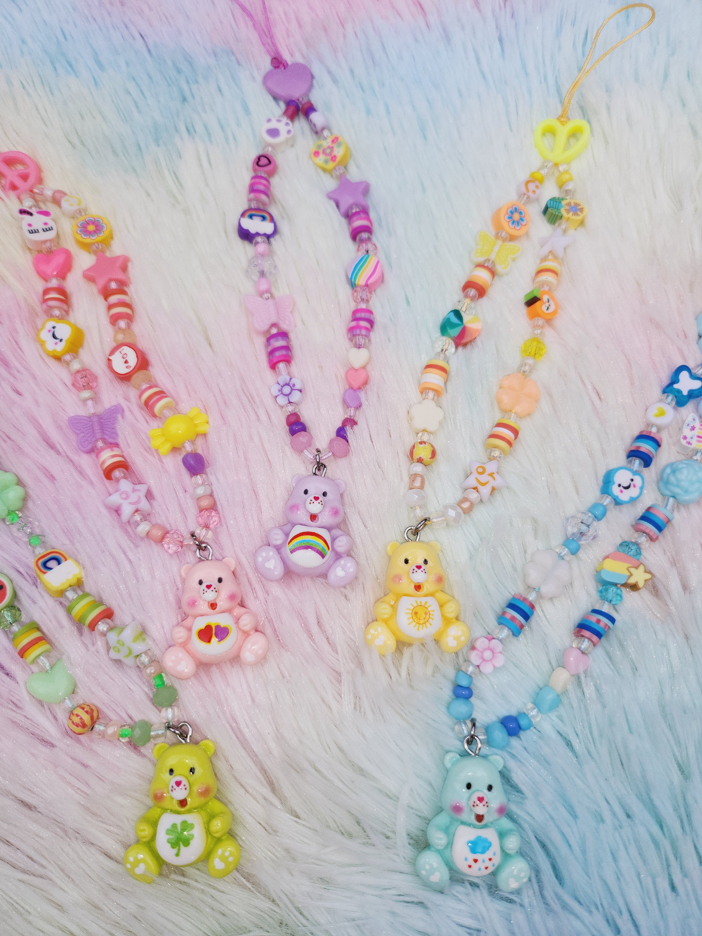 Care Bears Cartoon Custom Phone Charm, Good Luck Bear, Cheer Bear