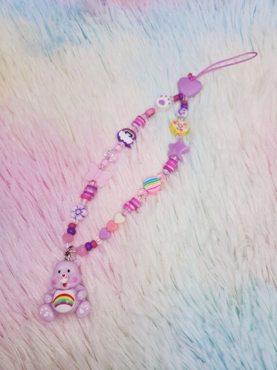Care Bears Cartoon Custom Phone Charm, Good Luck Bear, Cheer Bear