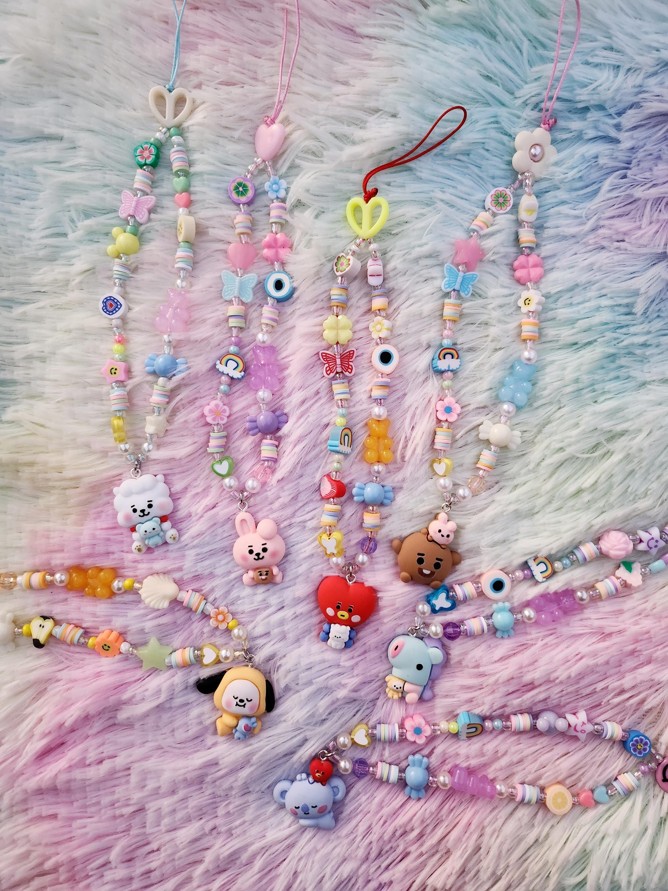 スマホアクセサリー Baby Baby Pals Pop Bias Custom Phone Chibi Charm Beaded Phone Strap