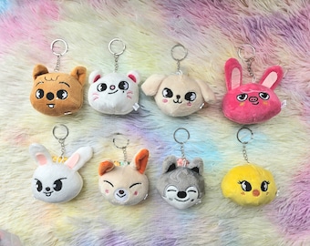 Stray Kids SKZOO Plush Keychain, K-pop Keyring - STAY Merch Smiley