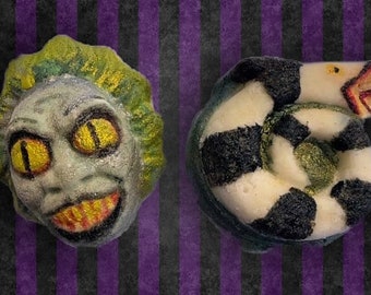 Beetlejuice and sand worm bath bomb