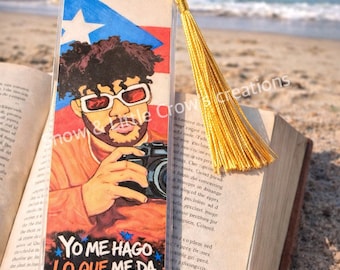 Bad Bunny custom art Book mark art work by Snow Pagan