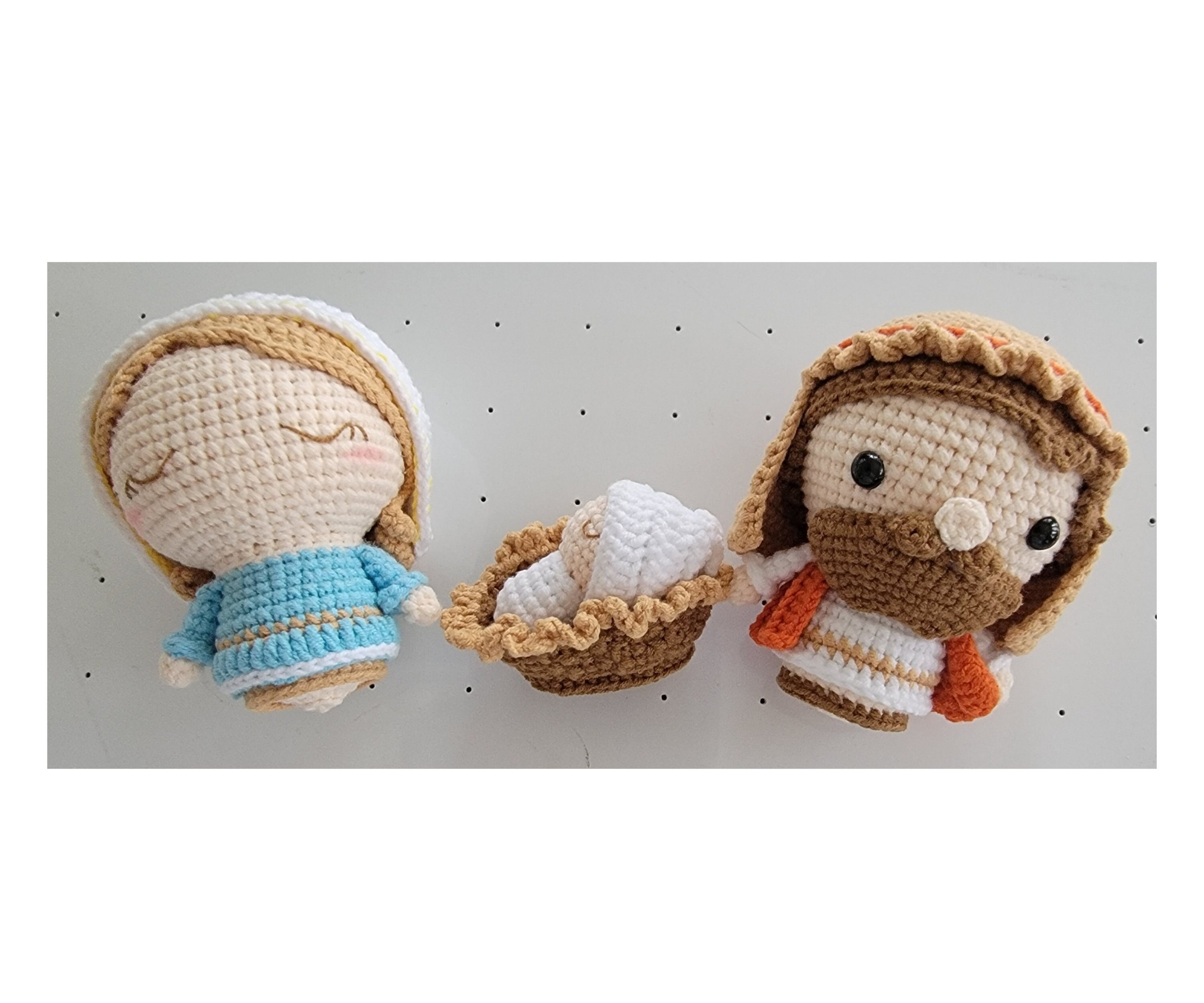 Hand Crochet Nativity Amigurumi Jesus Mary and Joseph 3pc Etsy