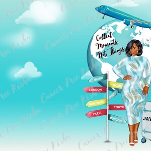 Curly Bob Diva ,  Personalized Passport Cover, Custom Travel Accessory, Passport Holder, Personalized Gift, Destination Wedding Gift