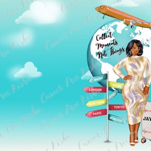 Curly Bob Diva ,  Personalized Passport Cover, Custom Travel Accessory, Passport Holder, Personalized Gift, Destination Wedding Gift