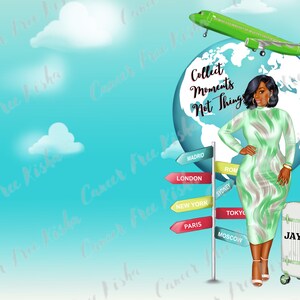 Curly Bob Diva ,  Personalized Passport Cover, Custom Travel Accessory, Passport Holder, Personalized Gift, Destination Wedding Gift