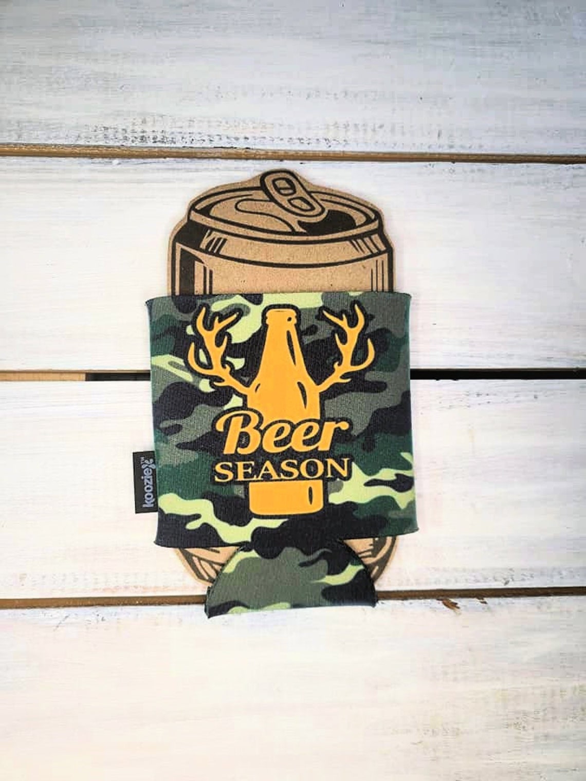 Camo Hunting Beer Dad KOOZIE® Antlers Camouflage Deer Beer Etsy