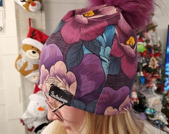 turquoise flower toque