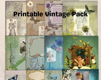 Printable Vintage Pages | Junk Journals |  Instant Download | Ephemera | Scrapbook
