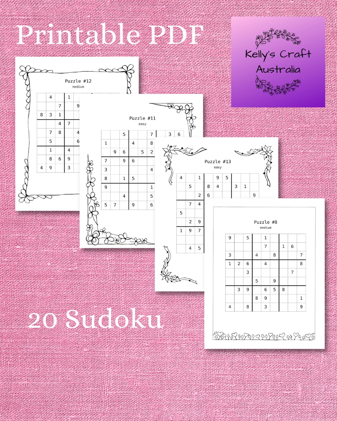 Printable Adult Activity Book PDF Digital Download 100 Etsy