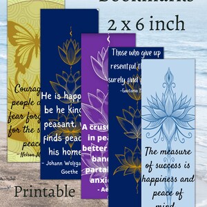 Printable 10 X Peace Themed Bookmarks, Instant Download PDF - Etsy