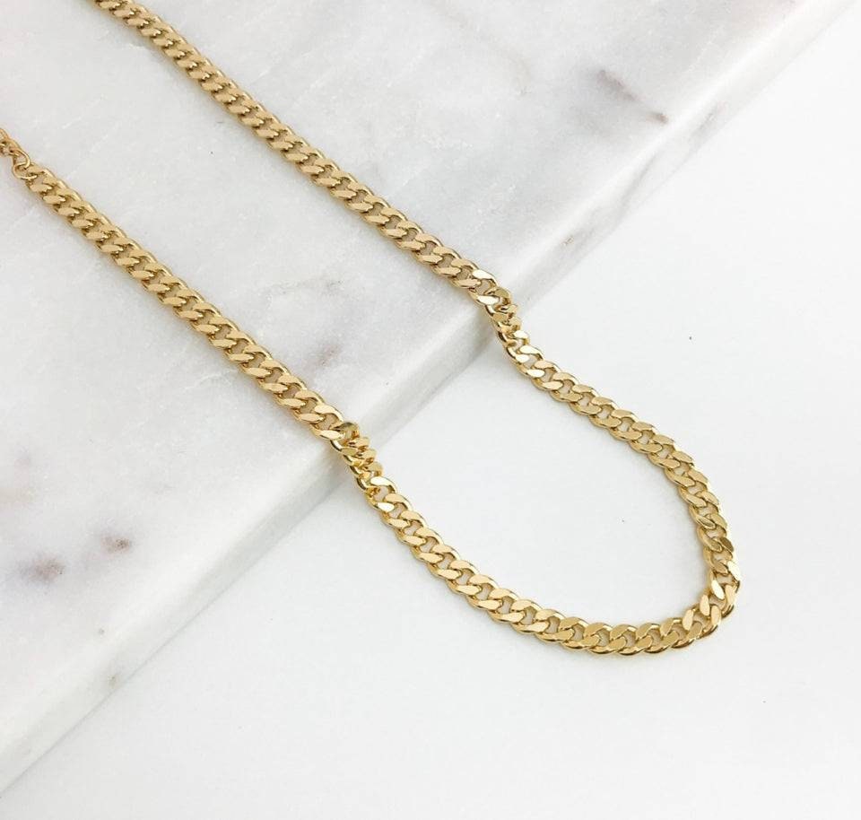 Thin cuban link on sale chain