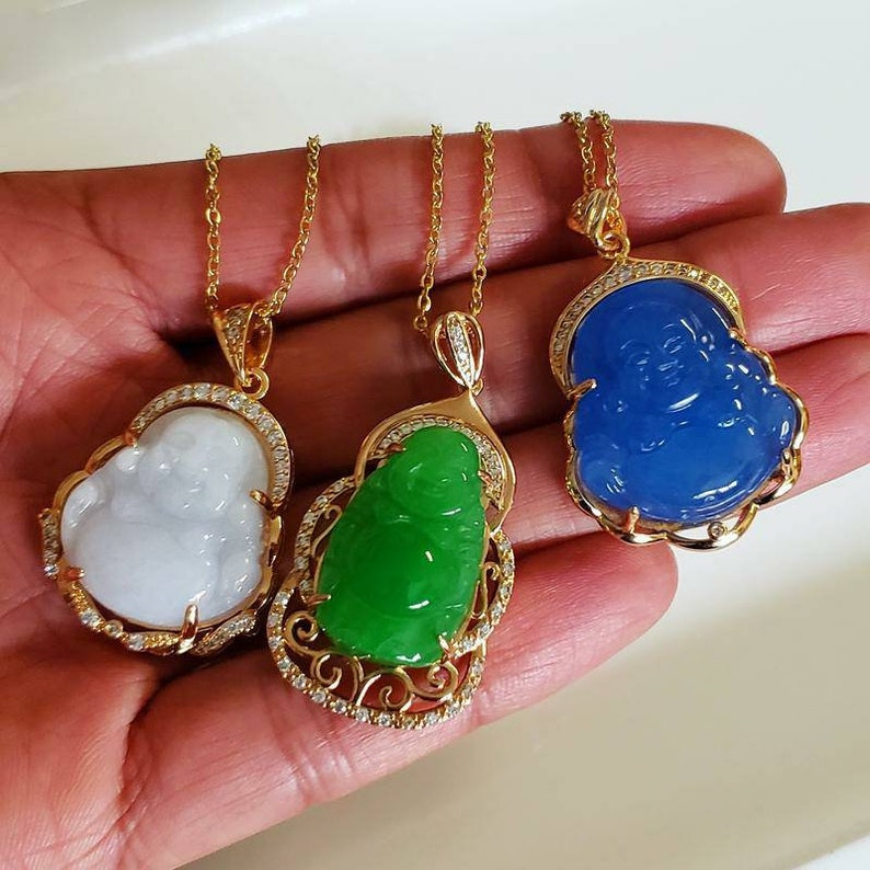 Real Jade Buddha Necklace Necklaces For Women - Jade Buddha Pendant 24k Gold