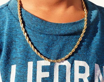 Kid's Gold Rope Chain Necklace