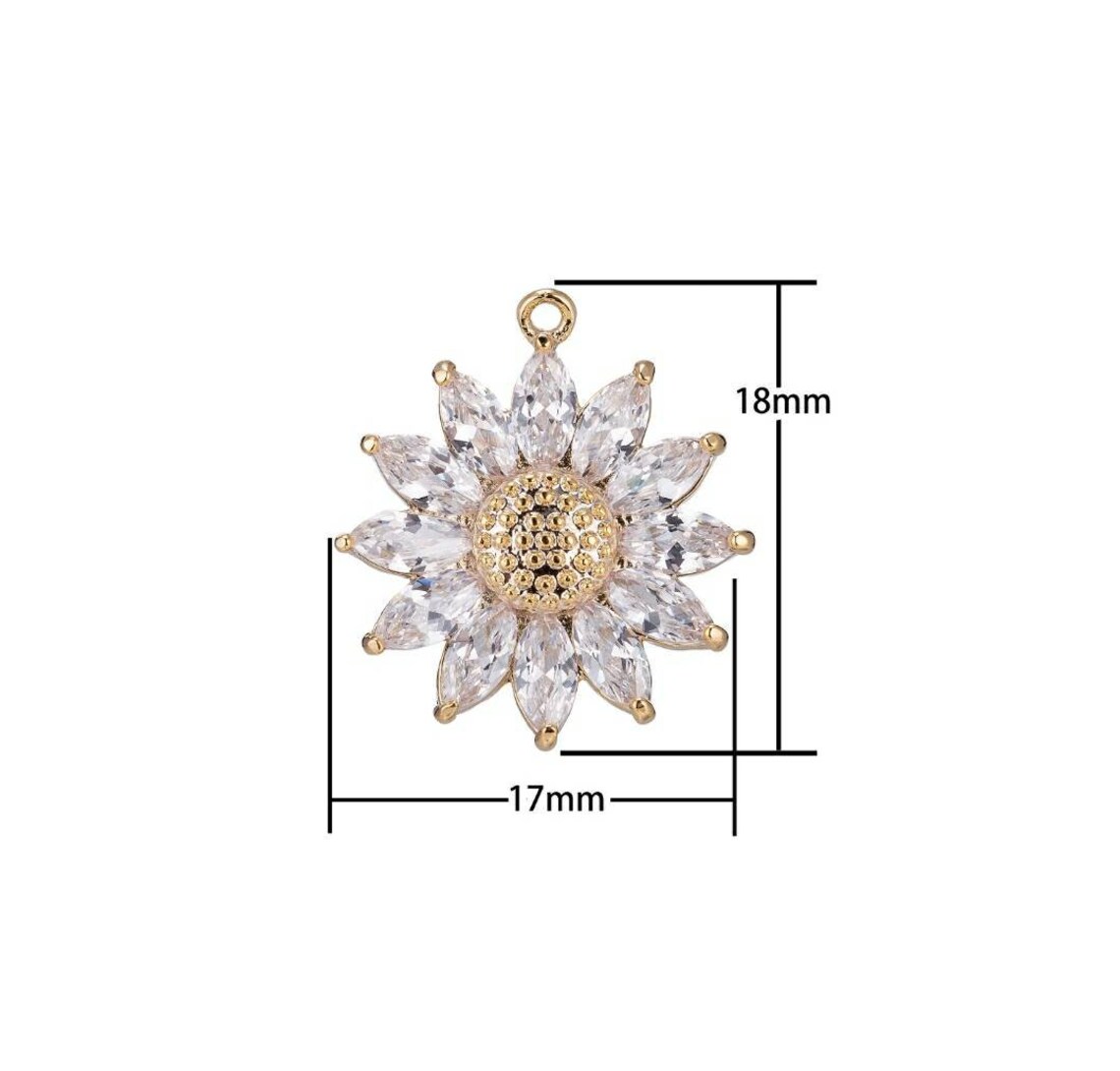 Sunflower Necklace Flower Necklace Etsy