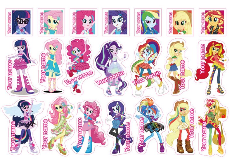 50 off Pretty My  Little  Pony  Equestria  Girls STICK ON Etsy