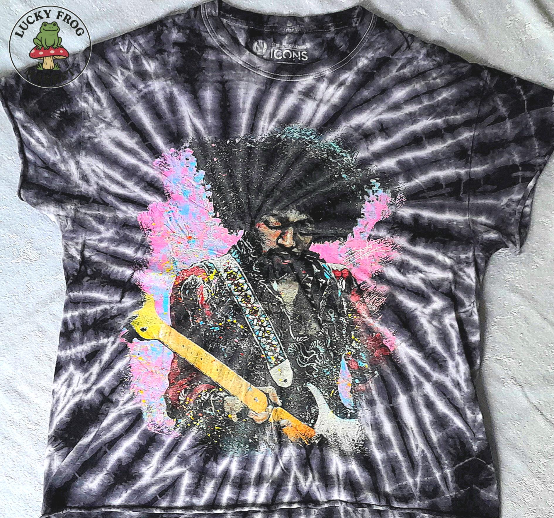 T-Shirts Size XL For Men Jimi Hendrix Singing Tie-Dye T-Shirt