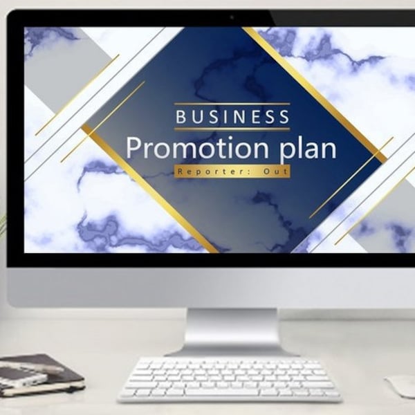 Blue and Gold Ppt Template Etsy Blue and Gold Ppt Template Etsy