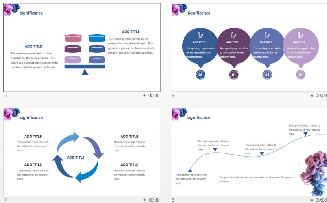 Smoke Effect Powerpoint Template, Editable in Microsoft Office Powerpoint, Business Power Point